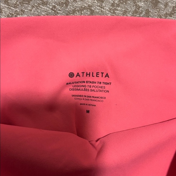 Athleta Vibrant Pink Leggings - Picture 2 of 3